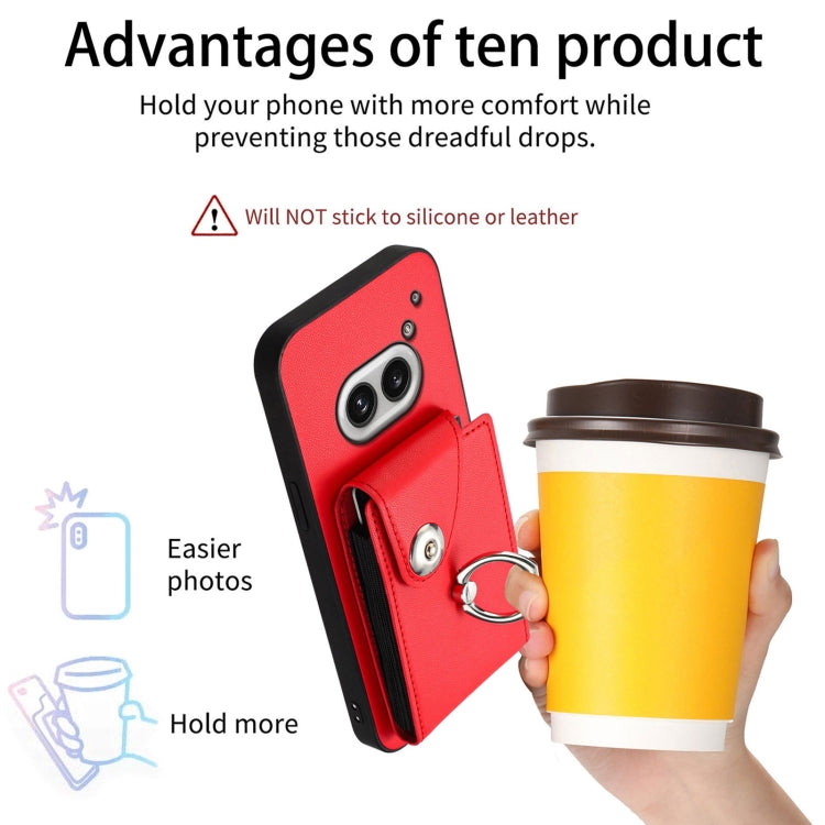 For Nothing Phone 2a Organ Card Bag Ring Holder Phone Case