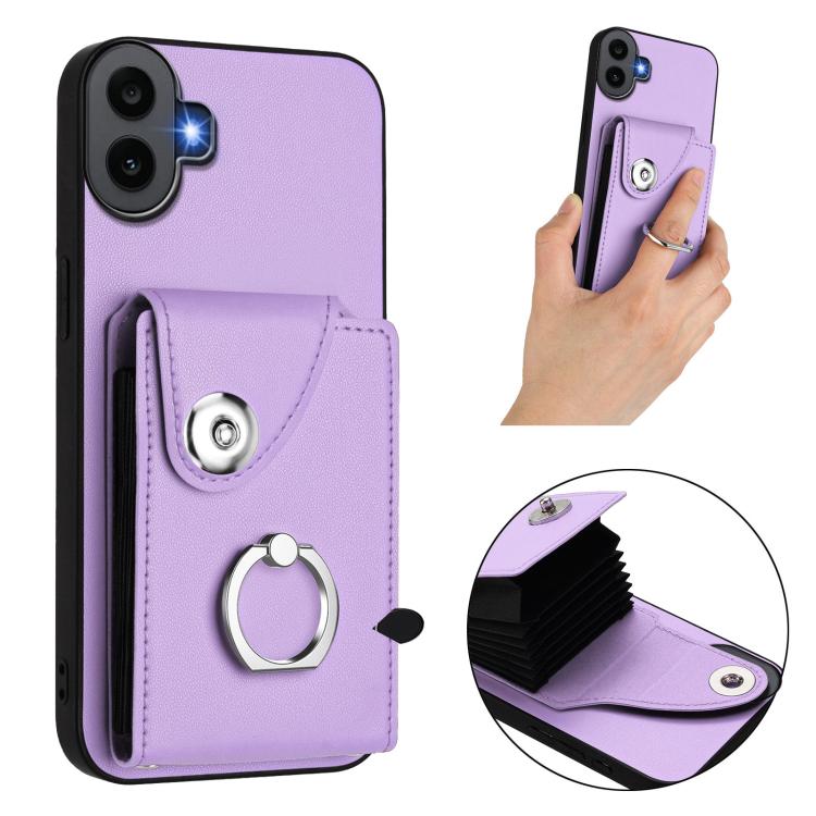 For Nothing CMF Phone 1 Organ Card Bag Ring Holder Phone Case