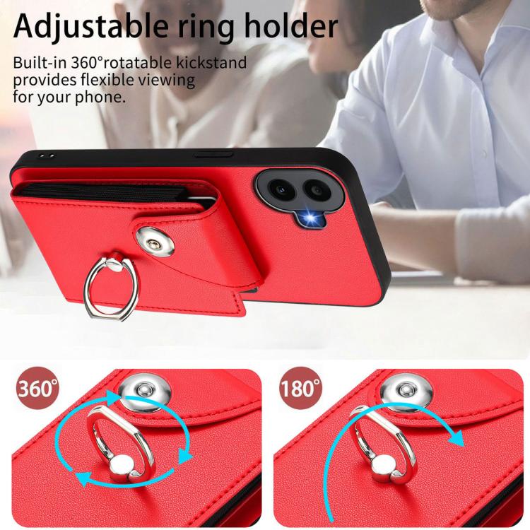 For Nothing CMF Phone 1 Organ Card Bag Ring Holder Phone Case