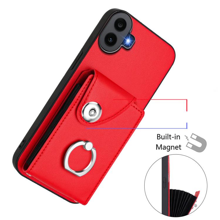 For Nothing CMF Phone 1 Organ Card Bag Ring Holder Phone Case