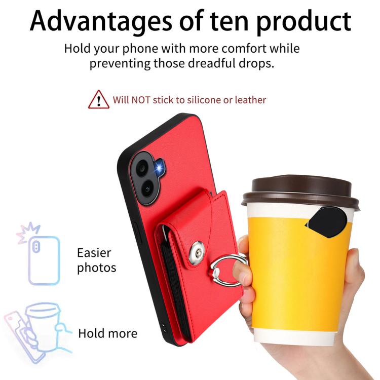 For Nothing CMF Phone 1 Organ Card Bag Ring Holder Phone Case