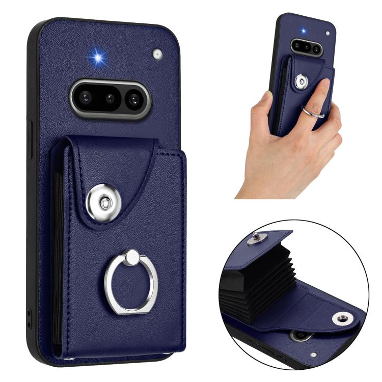 For Nothing Phone 3a Organ Card Bag Ring Holder Phone Case