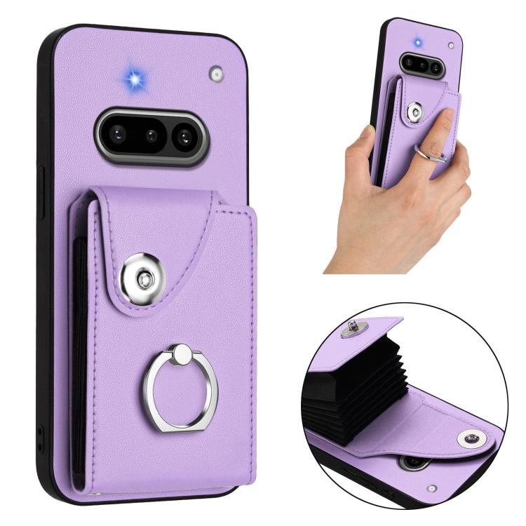 For Nothing Phone 3a Organ Card Bag Ring Holder Phone Case