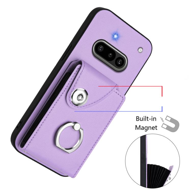 For Nothing Phone 3a Organ Card Bag Ring Holder Phone Case