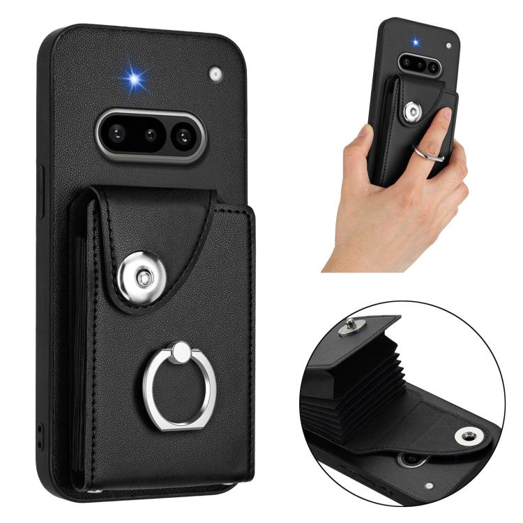 For Nothing Phone 3a Organ Card Bag Ring Holder Phone Case