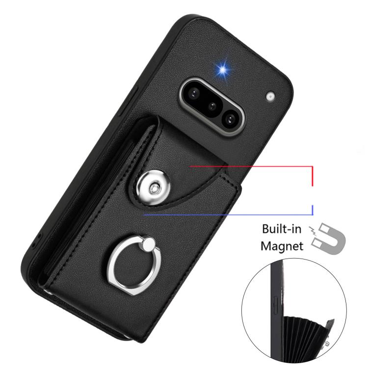 For Nothing Phone 3a Organ Card Bag Ring Holder Phone Case