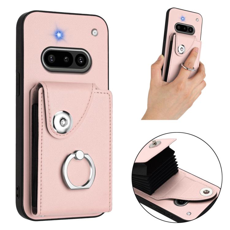 For Nothing Phone 3a Organ Card Bag Ring Holder Phone Case