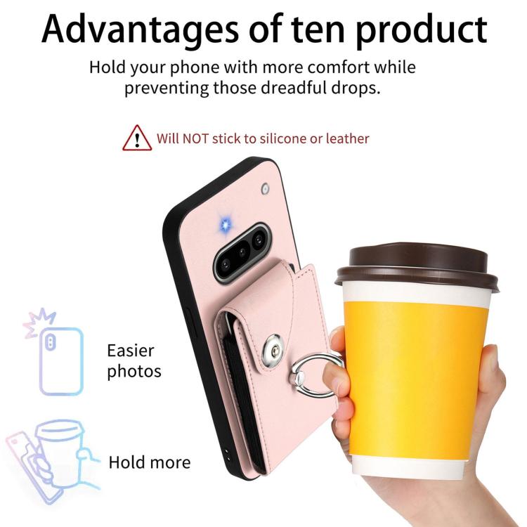 For Nothing Phone 3a Organ Card Bag Ring Holder Phone Case