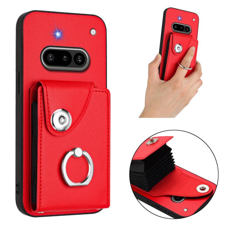 For Nothing Phone 3a Organ Card Bag Ring Holder Phone Case