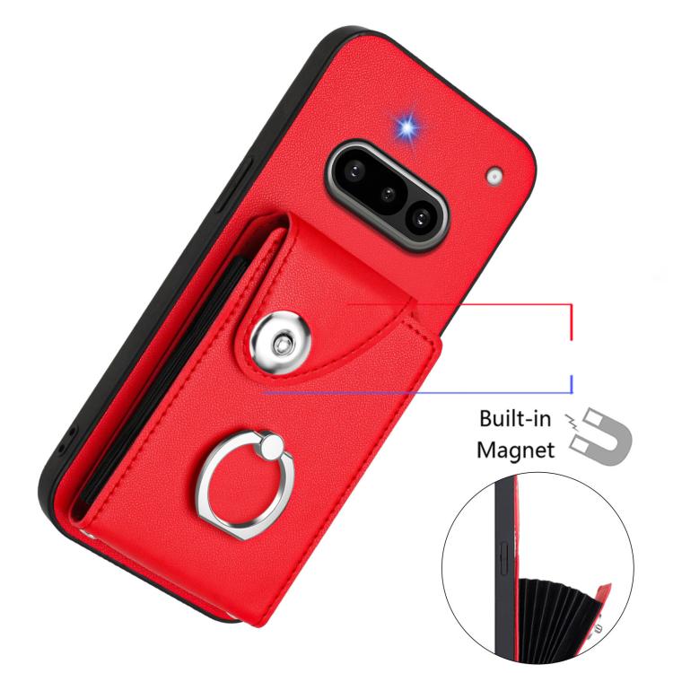 For Nothing Phone 3a Organ Card Bag Ring Holder Phone Case