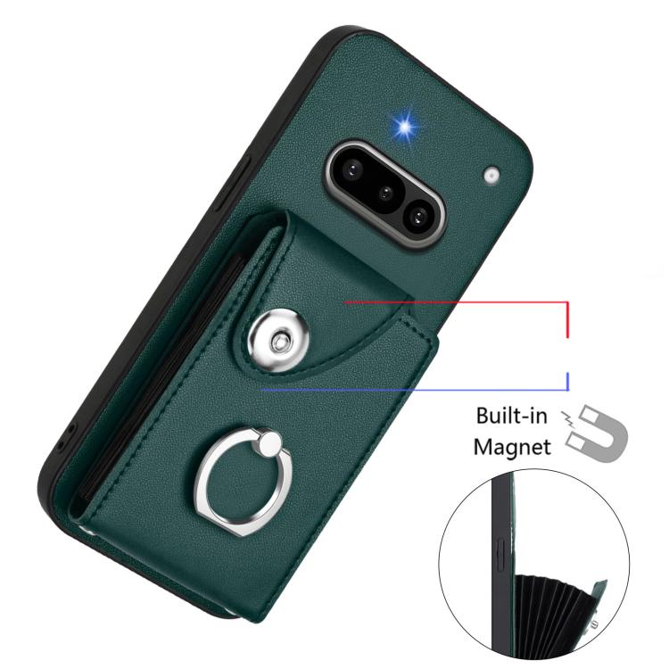 For Nothing Phone 3a Organ Card Bag Ring Holder Phone Case