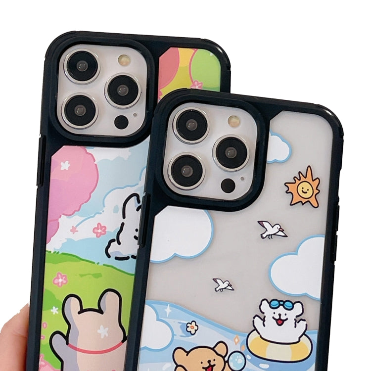 For iPhone 15 Exclusive Design Style PC Full Coverage Pattern Phone Case