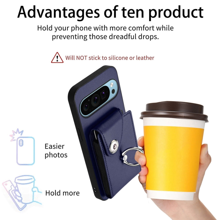 For Google Pixel 9 Pro XL Organ Card Bag Ring Holder Phone Case