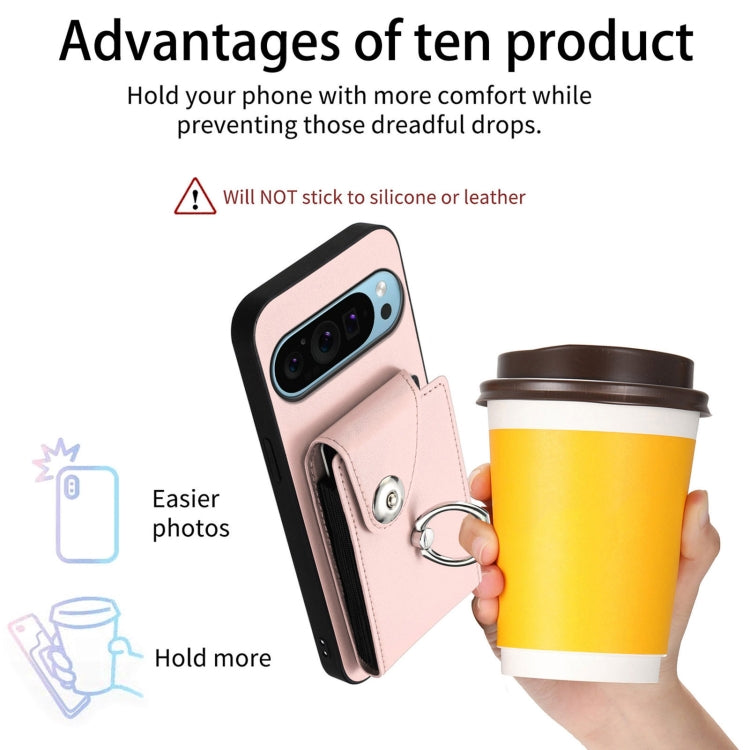 For Google Pixel 9 Pro XL Organ Card Bag Ring Holder Phone Case