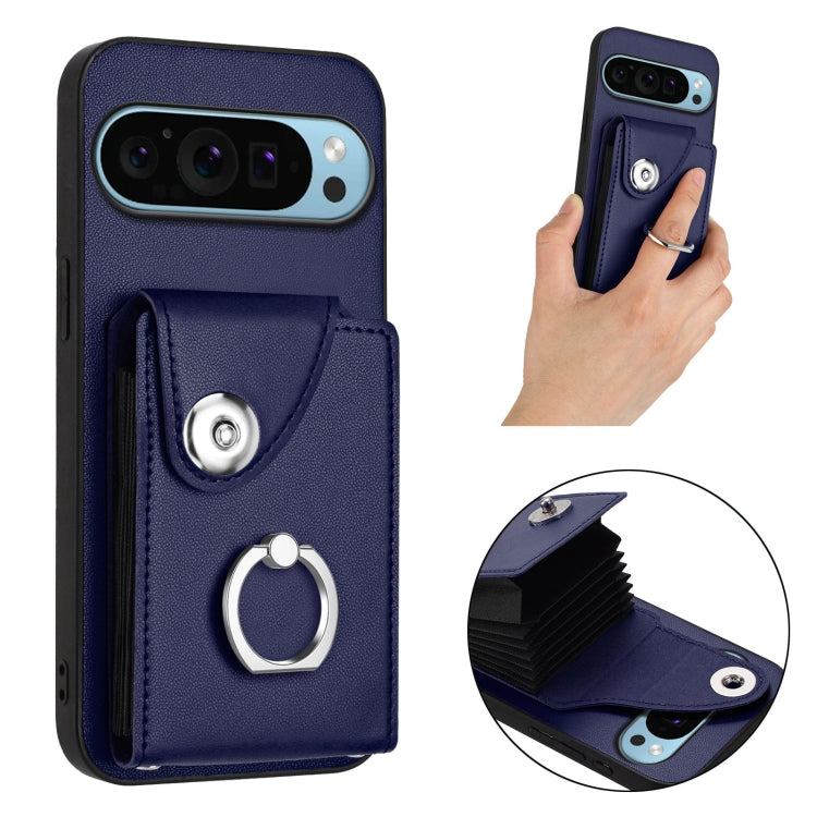 For Google Pixel 9 / 9 Pro Organ Card Bag Ring Holder Phone Case