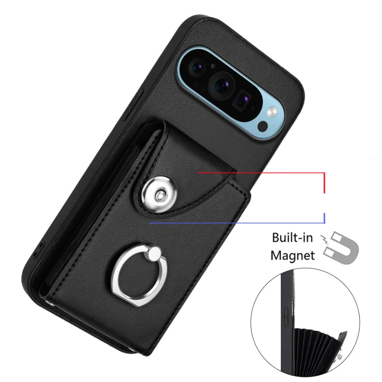 For Google Pixel 9 / 9 Pro Organ Card Bag Ring Holder Phone Case