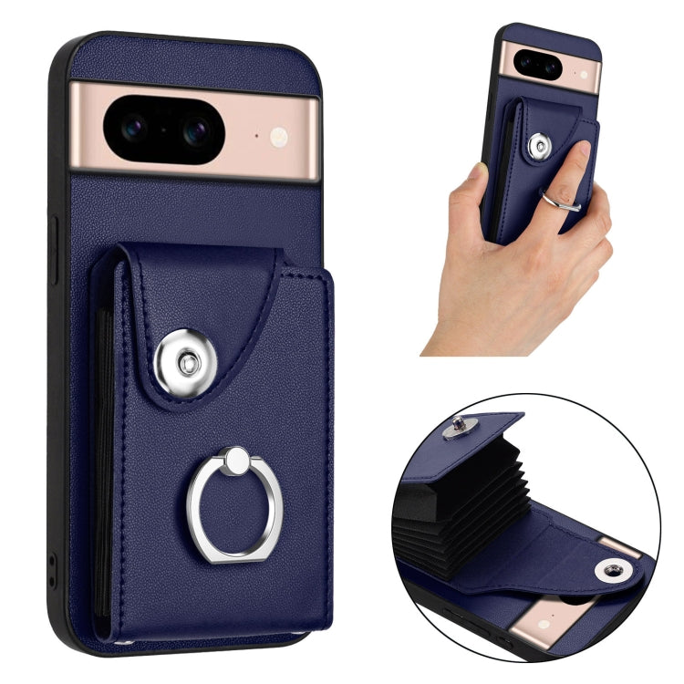 For Google Pixel 8a Organ Card Bag Ring Holder Phone Case