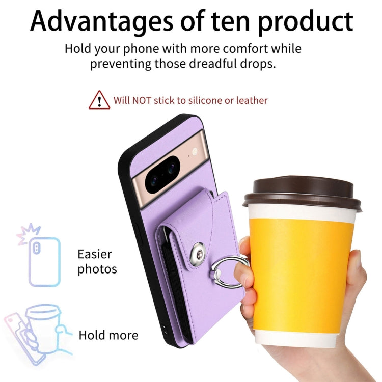 For Google Pixel 8a Organ Card Bag Ring Holder Phone Case