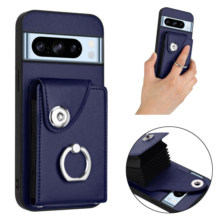 For Google Pixel 8 Pro Organ Card Bag Ring Holder Phone Case