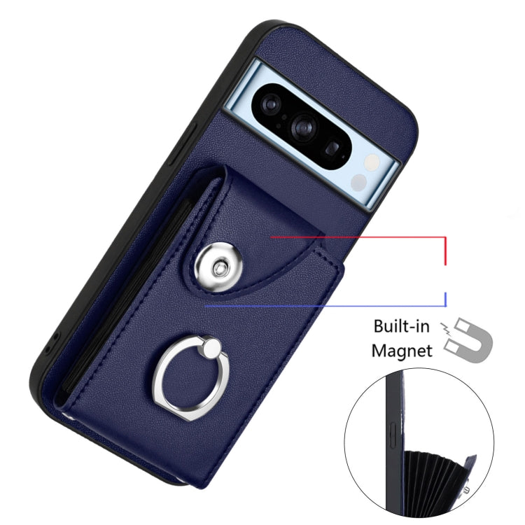For Google Pixel 8 Pro Organ Card Bag Ring Holder Phone Case