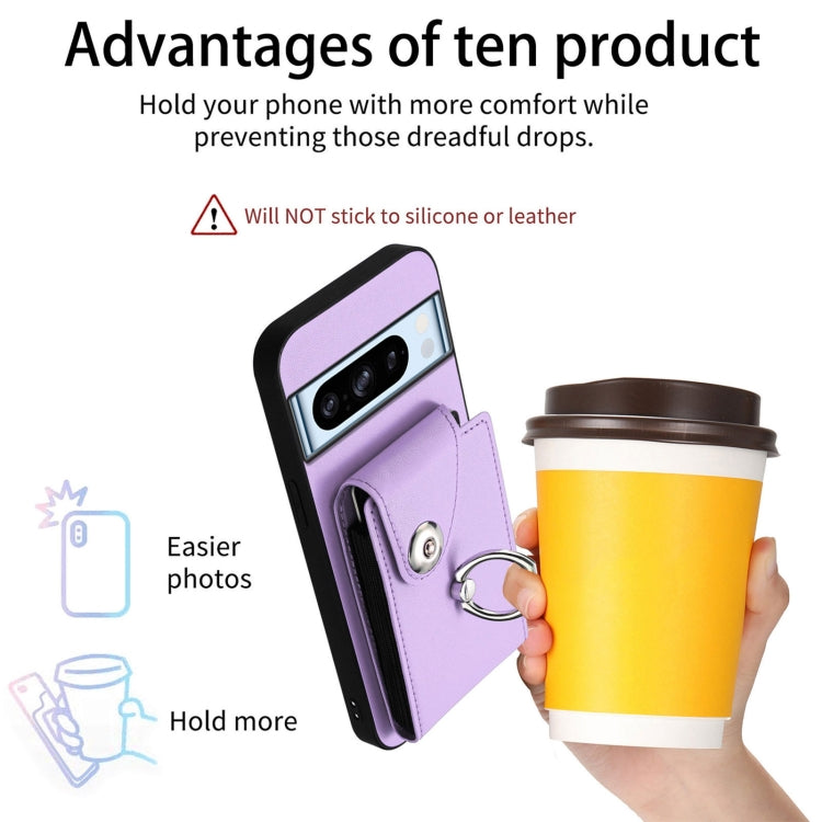 For Google Pixel 8 Pro Organ Card Bag Ring Holder Phone Case
