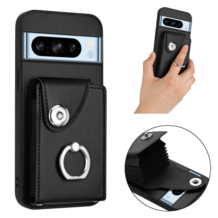 For Google Pixel 8 Pro Organ Card Bag Ring Holder Phone Case