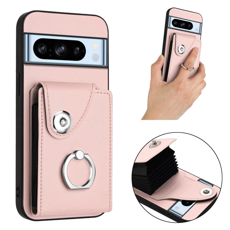 For Google Pixel 8 Pro Organ Card Bag Ring Holder Phone Case