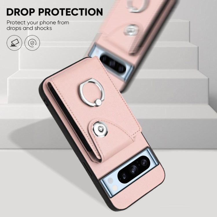 For Google Pixel 8 Pro Organ Card Bag Ring Holder Phone Case