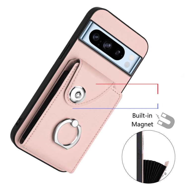 For Google Pixel 8 Pro Organ Card Bag Ring Holder Phone Case