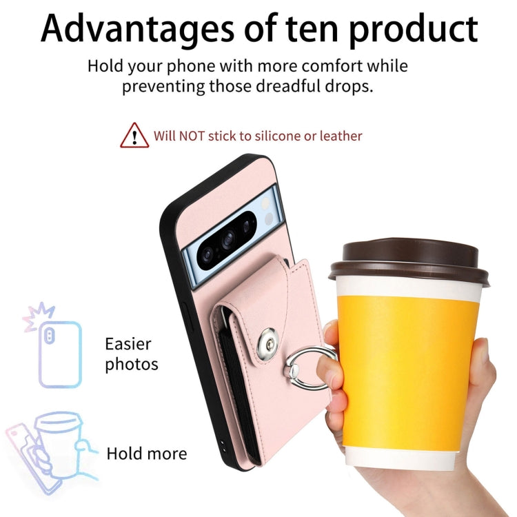 For Google Pixel 8 Pro Organ Card Bag Ring Holder Phone Case