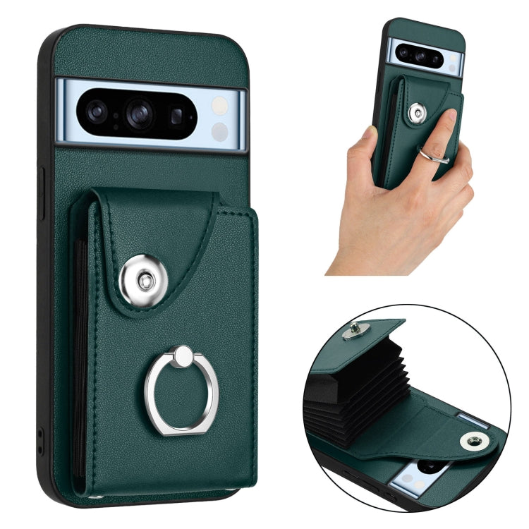 For Google Pixel 8 Pro Organ Card Bag Ring Holder Phone Case