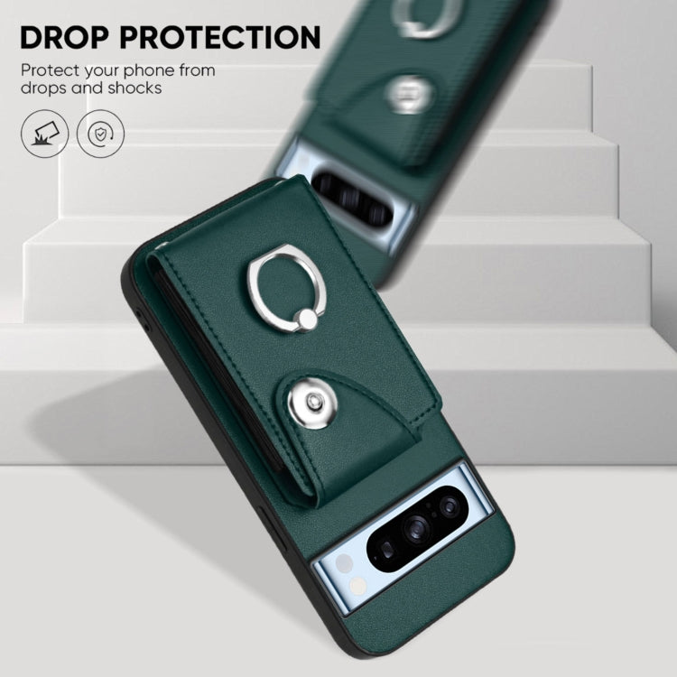 For Google Pixel 8 Pro Organ Card Bag Ring Holder Phone Case