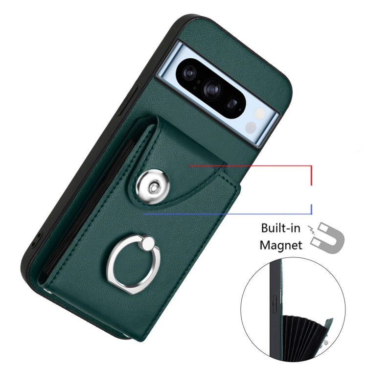 For Google Pixel 8 Pro Organ Card Bag Ring Holder Phone Case