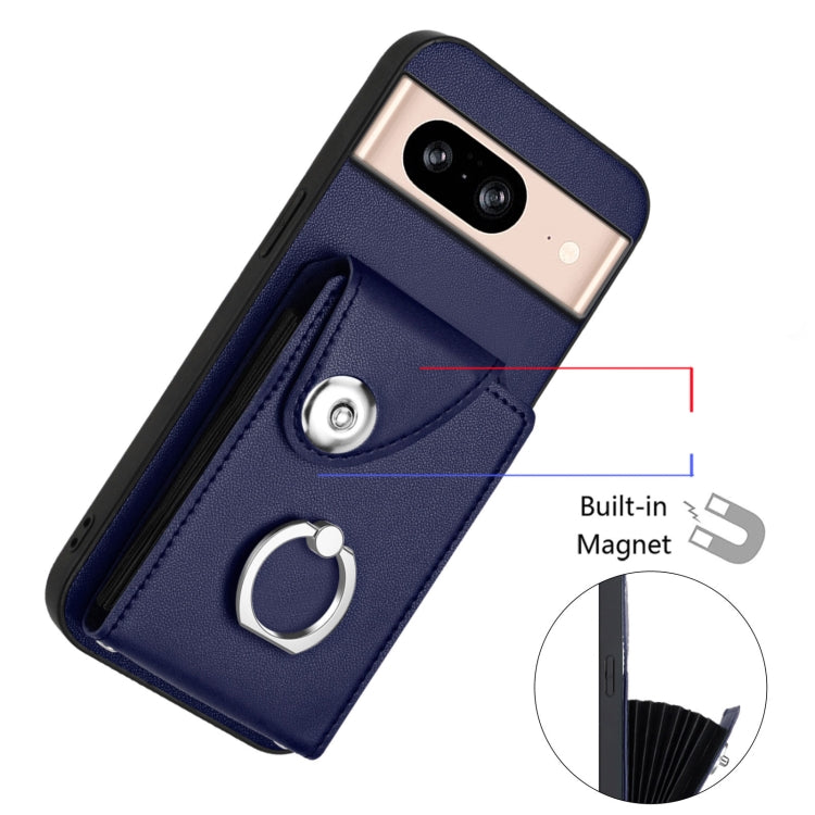 For Google Pixel 8 Organ Card Bag Ring Holder Phone Case