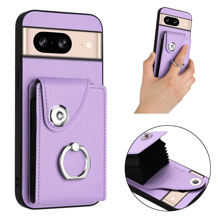 For Google Pixel 8 Organ Card Bag Ring Holder Phone Case