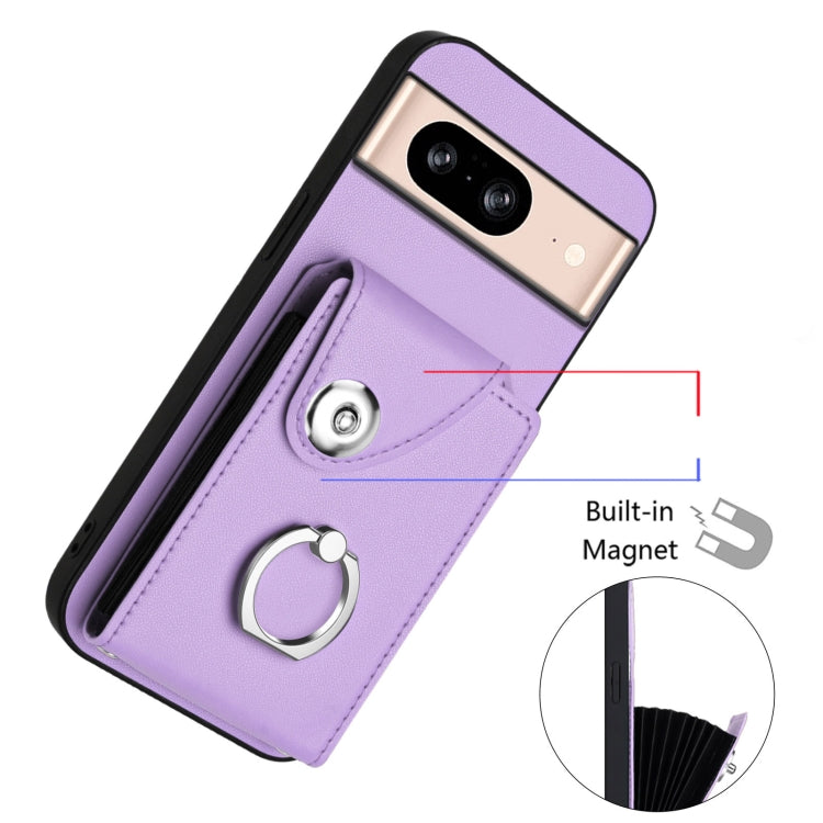 For Google Pixel 8 Organ Card Bag Ring Holder Phone Case