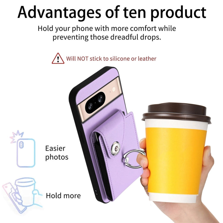 For Google Pixel 8 Organ Card Bag Ring Holder Phone Case