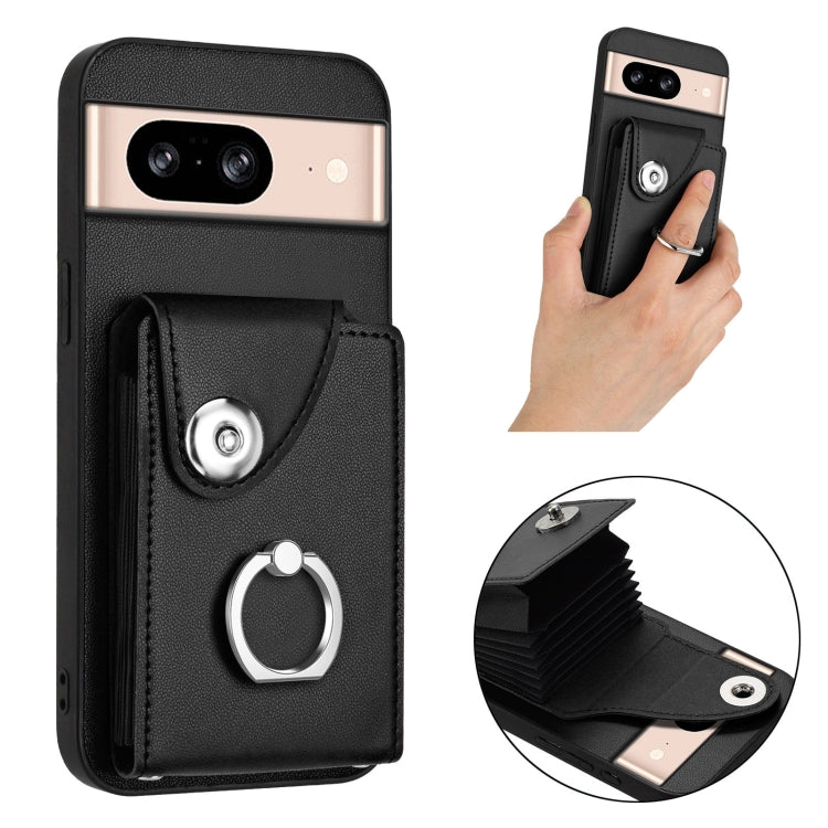 For Google Pixel 8 Organ Card Bag Ring Holder Phone Case