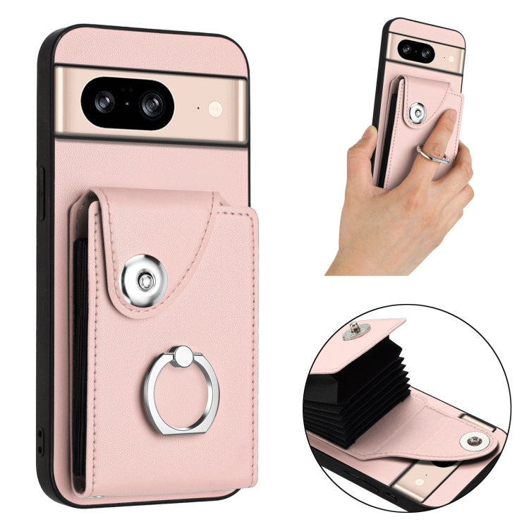 For Google Pixel 8 Organ Card Bag Ring Holder Phone Case
