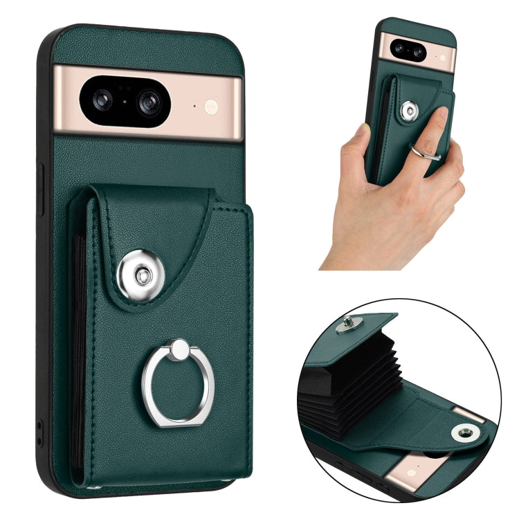 For Google Pixel 8 Organ Card Bag Ring Holder Phone Case