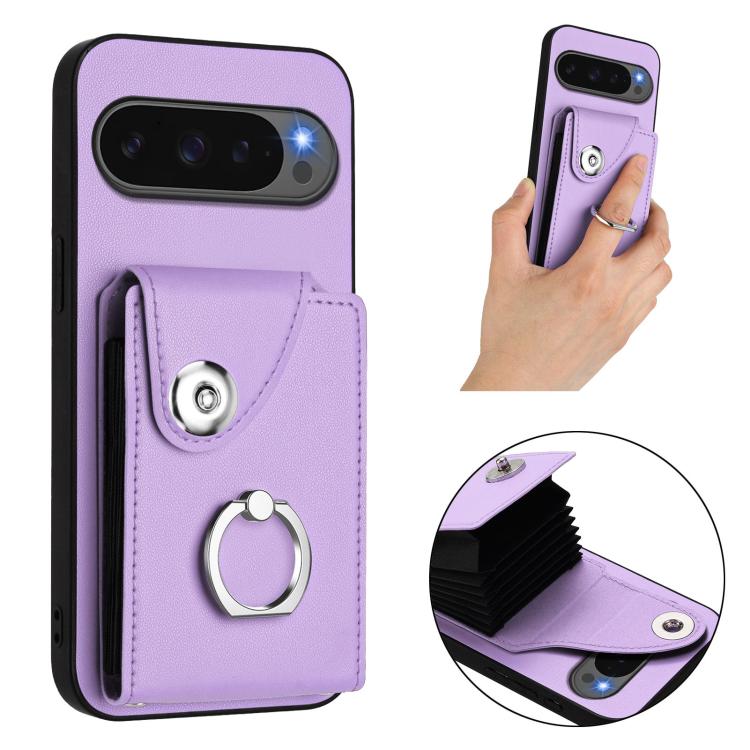 For Google Pixel 10 / 10 Pro Organ Card Bag Ring Holder Phone Case