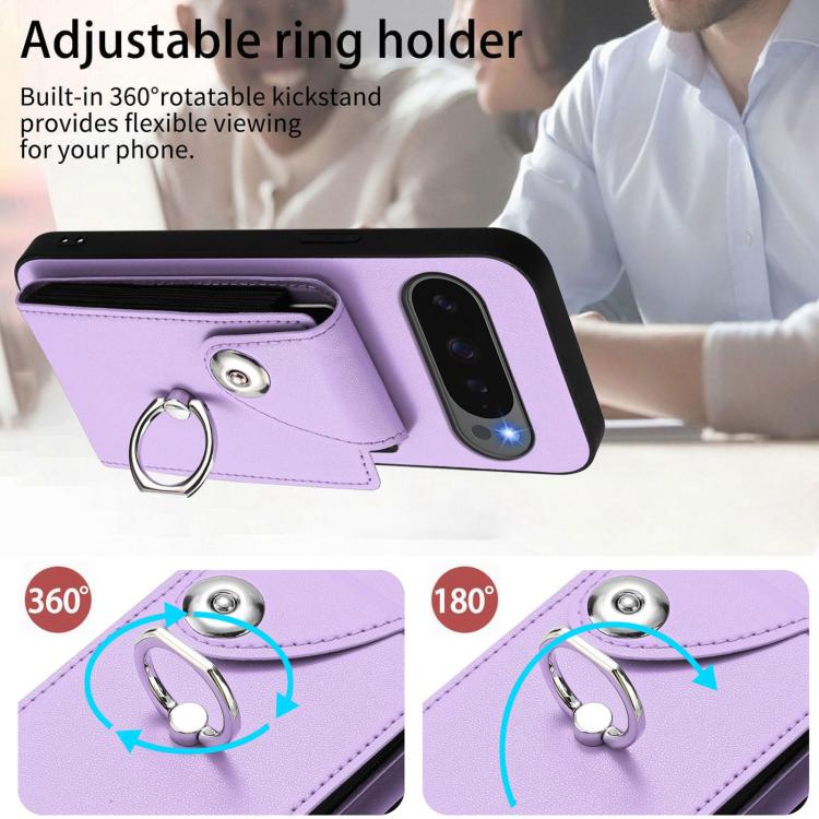 For Google Pixel 10 / 10 Pro Organ Card Bag Ring Holder Phone Case