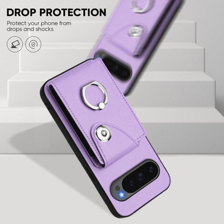For Google Pixel 10 / 10 Pro Organ Card Bag Ring Holder Phone Case