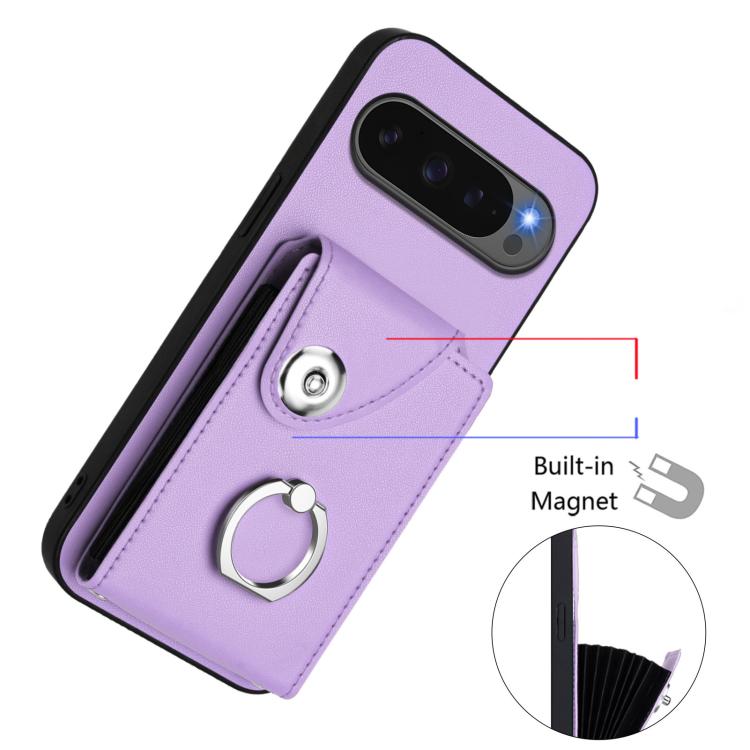 For Google Pixel 10 / 10 Pro Organ Card Bag Ring Holder Phone Case