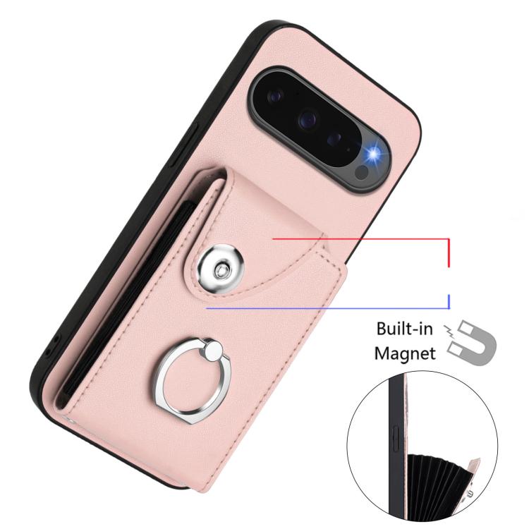 For Google Pixel 10 / 10 Pro Organ Card Bag Ring Holder Phone Case