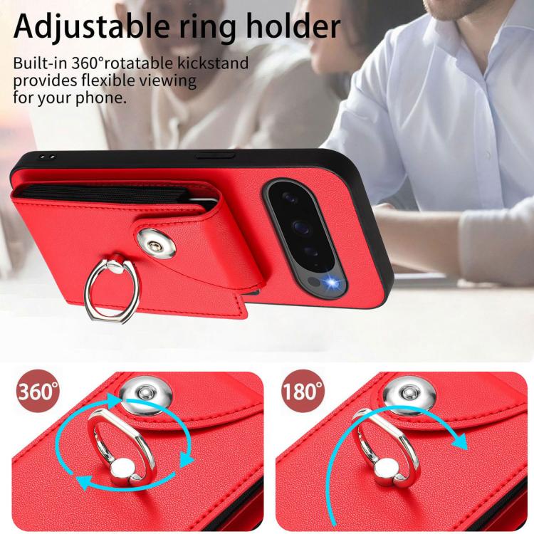 For Google Pixel 10 / 10 Pro Organ Card Bag Ring Holder Phone Case