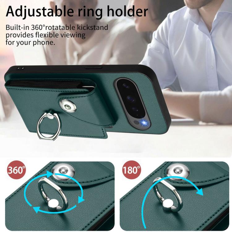 For Google Pixel 10 / 10 Pro Organ Card Bag Ring Holder Phone Case