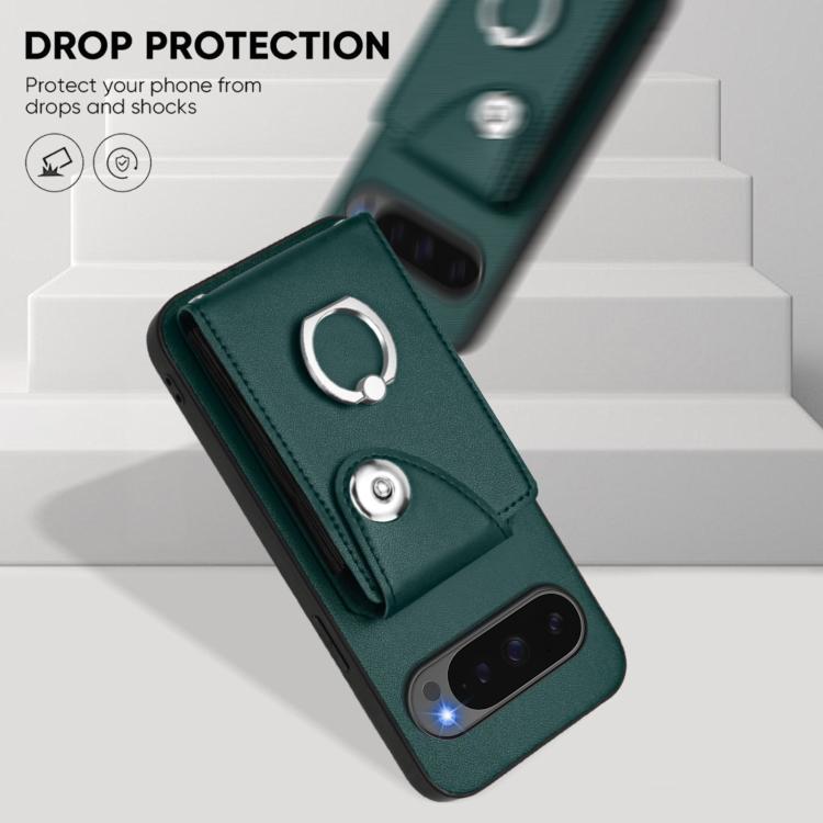 For Google Pixel 10 / 10 Pro Organ Card Bag Ring Holder Phone Case