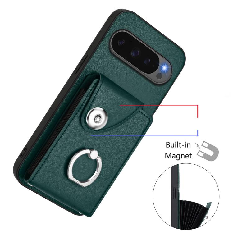For Google Pixel 10 / 10 Pro Organ Card Bag Ring Holder Phone Case