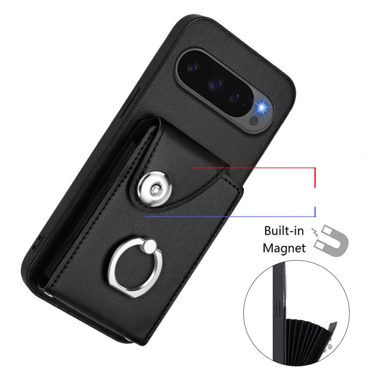 For Google Pixel 10 Pro XL Organ Card Bag Ring Holder Phone Case